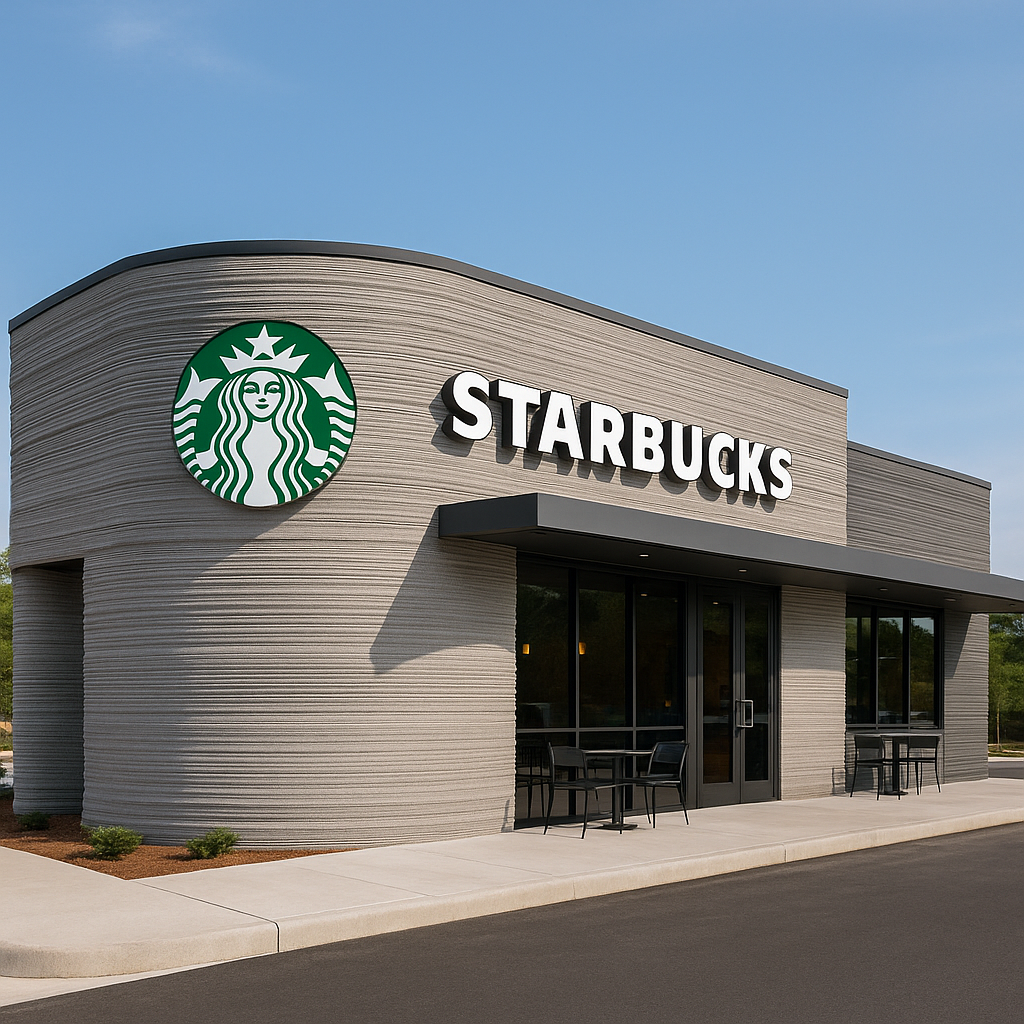 Pierwszy Starbucks wydrukowany w 3D – przełom w budownictwie komercyjnym